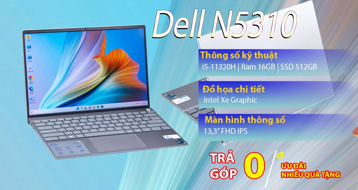 Dell Inspiron 5310 i5-11320H Ram 16GB SSD 512GB 13,3'' FHD